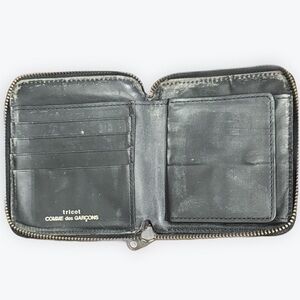 Comme des Garçons Tricot Black Zip-Around Leather Wallet(vintage)